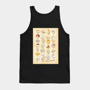 A-Z of Cheese, Cheese Alphabet Tank Top